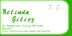 melinda gilicz business card